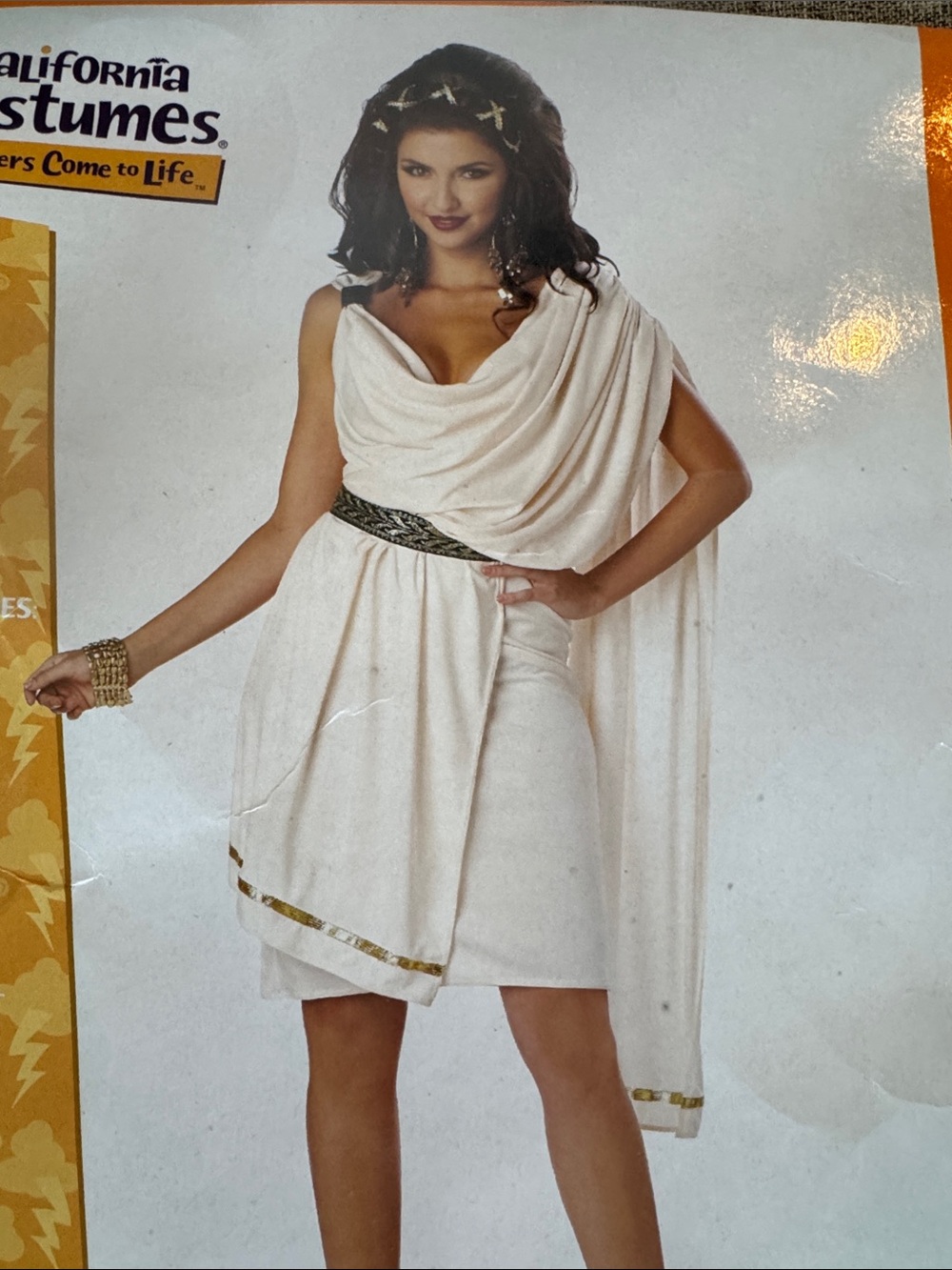 California Costumes Toga Costume Womens Deluxe Classic  Roman Greek Goddess XL